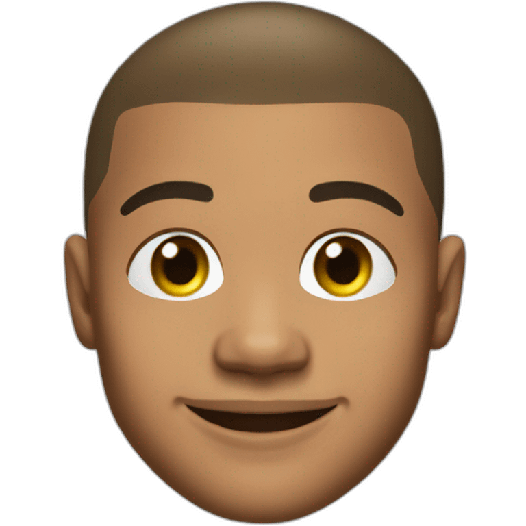 kylian mbappe, close up, smiling emoji