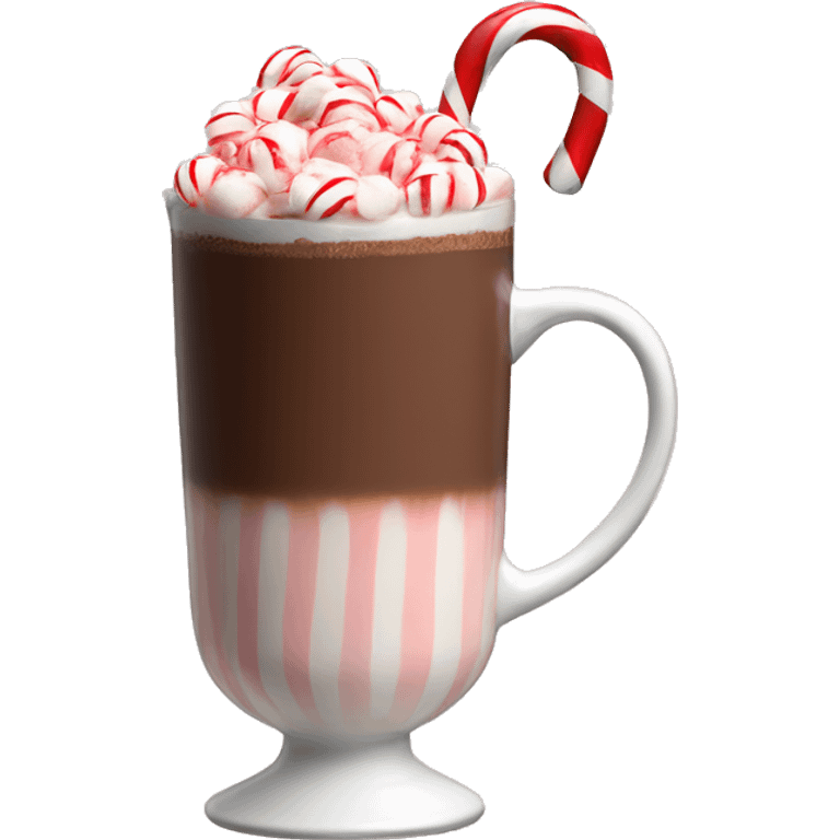 Candy cane hot chocolate  emoji