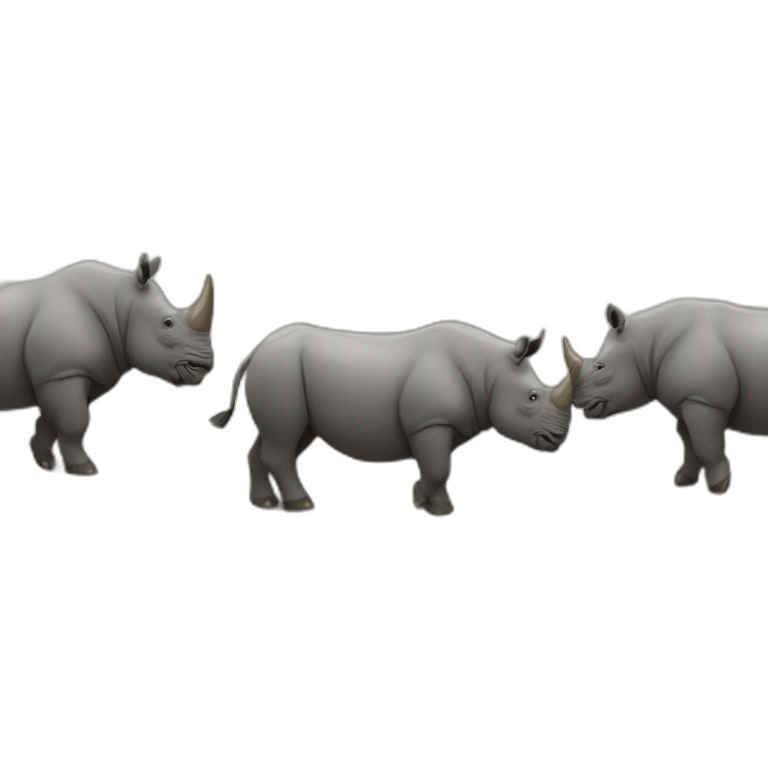 Rhinos stampede emoji