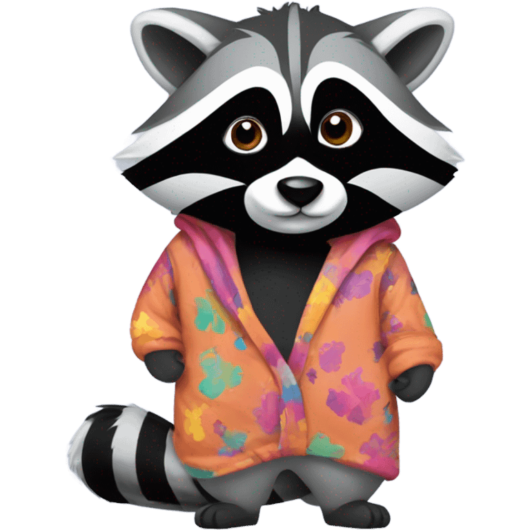 Raccoon in pajama emoji