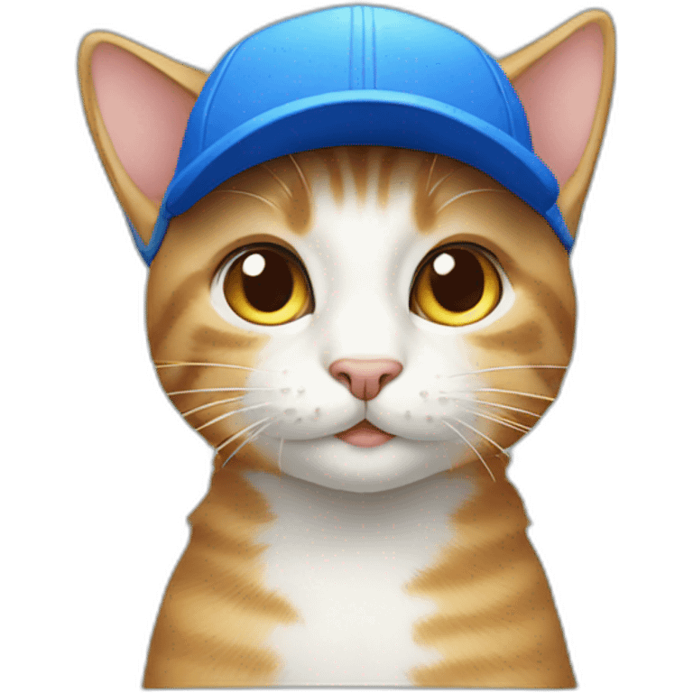 Cat in blue cap emoji