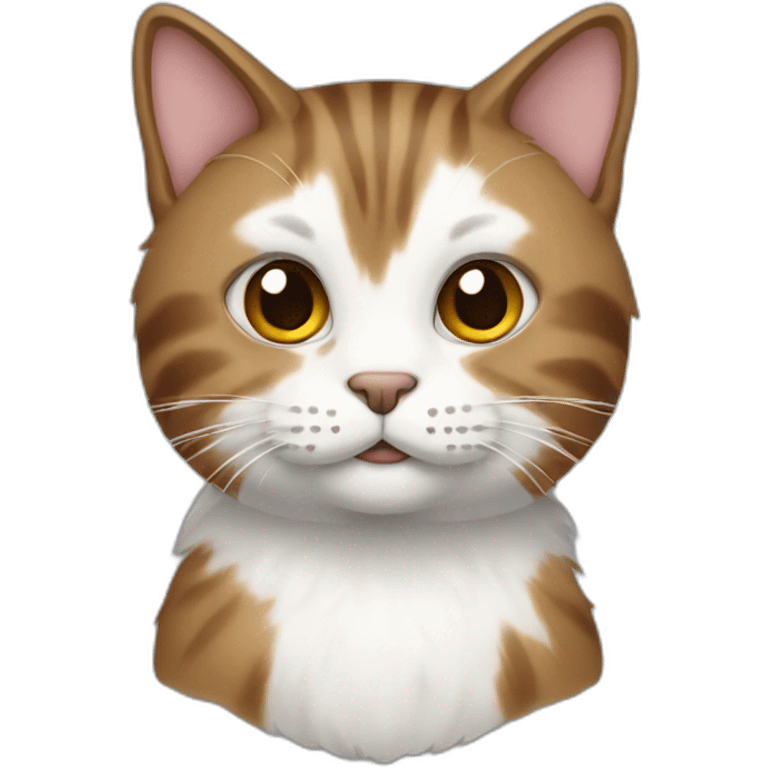 cat with white&brown fur emoji