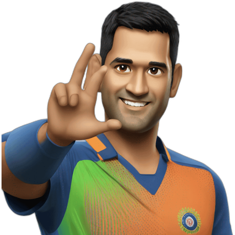 MS DHONI waving emoji