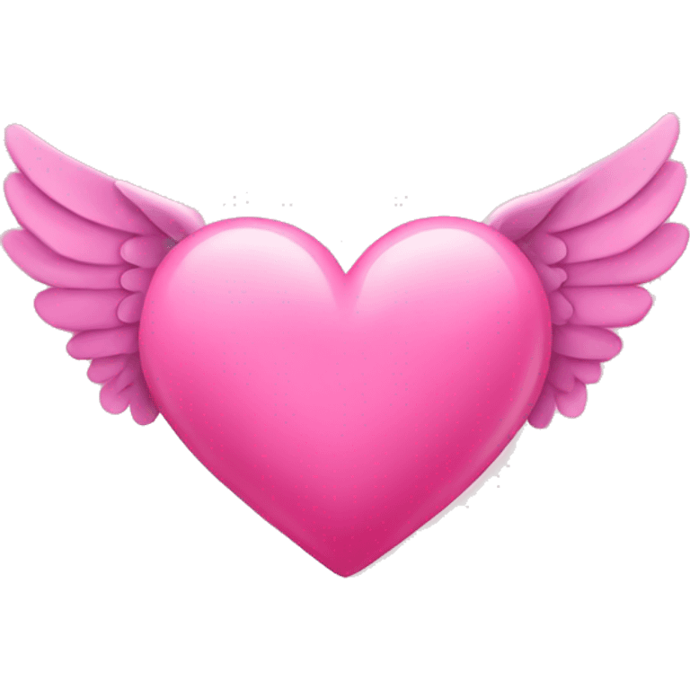 Pink heart with wings  emoji