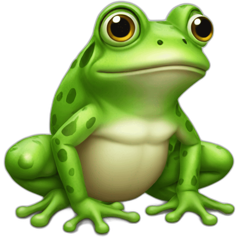 smart frog emoji