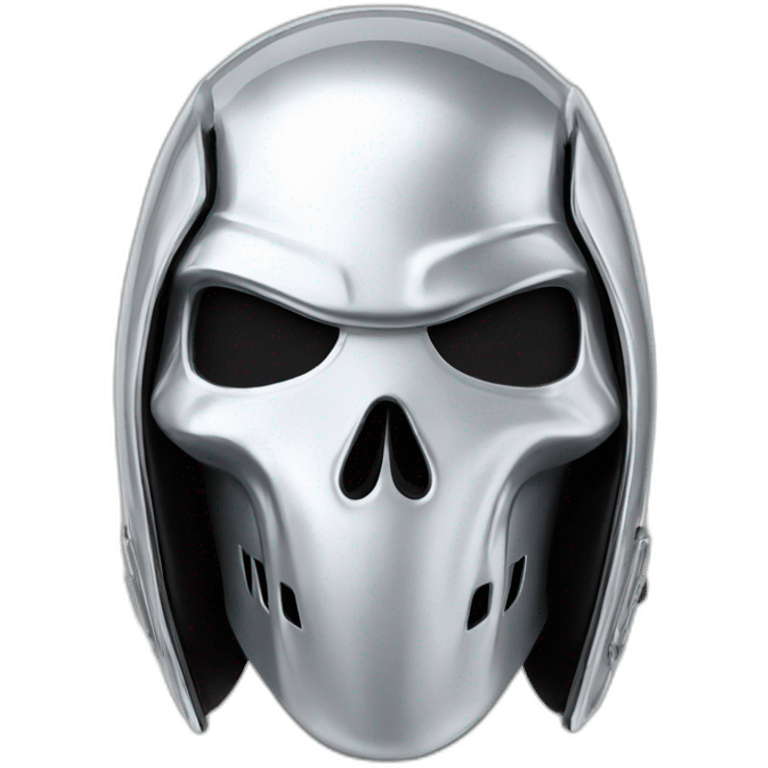 ghost chrome motorcycle helmet emoji