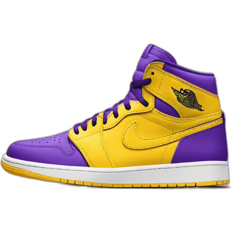 Jordan 1 yellow purple emoji