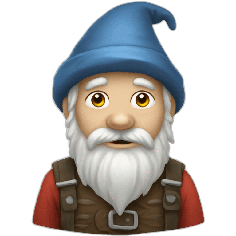 Gnome with ugly face emoji