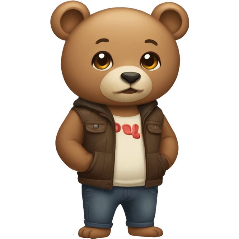 Bear with a  ྀིྀི  emoji