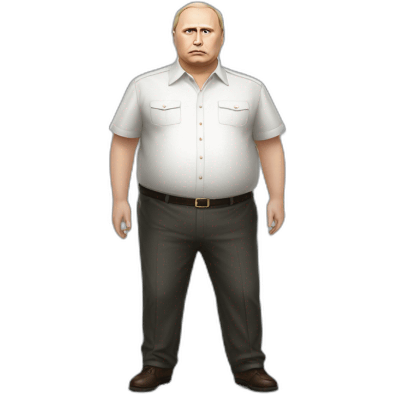 Vladimir Poutine extremely fat Shooting nobody full body emoji