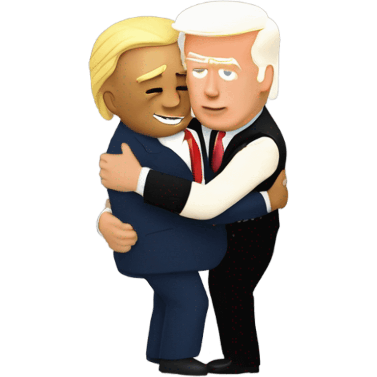 trump and biden hugging emoji