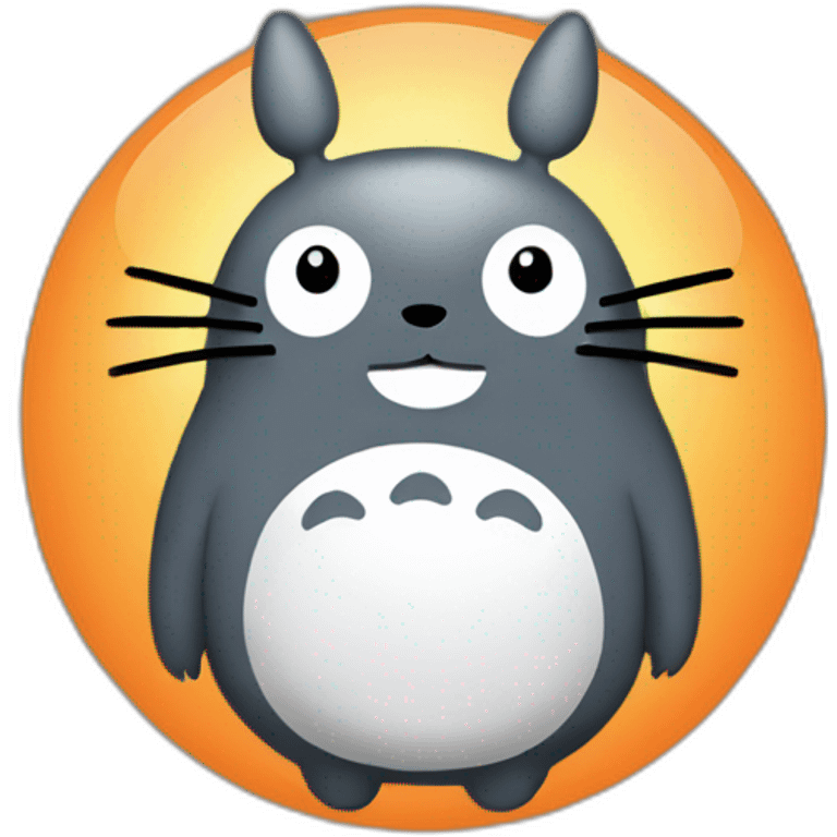 totoro in Shiny orange circle emoji