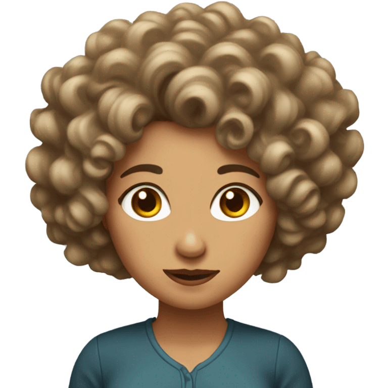 Lady with curly hair emoji