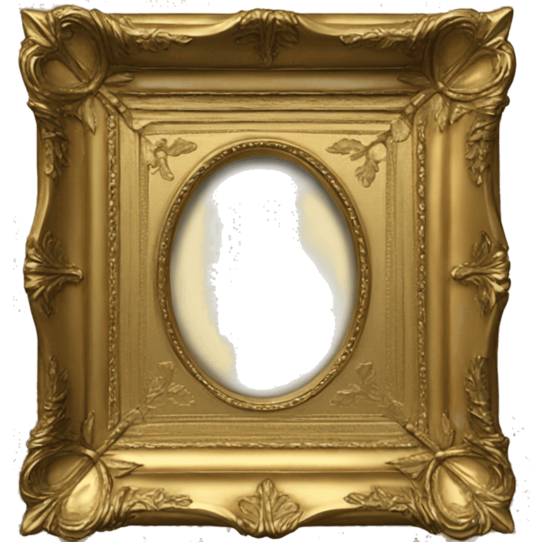 Golden picture frame victorian style  emoji