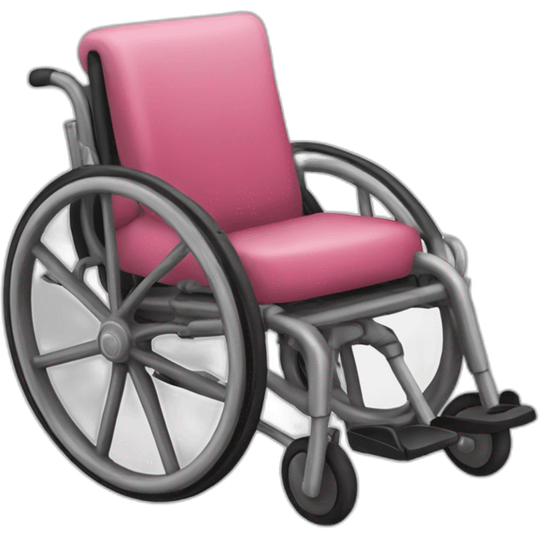 un fauteuil roulant dans un four rose emoji