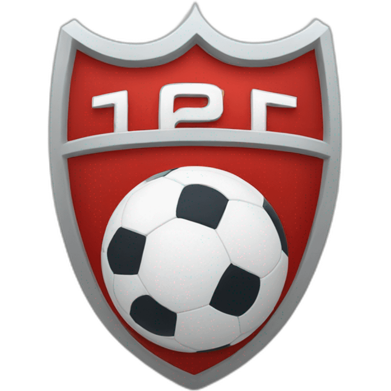 make a soccer team logo from threee letters PFD emoji