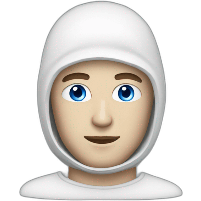 white man blue eyes with balaclava emoji