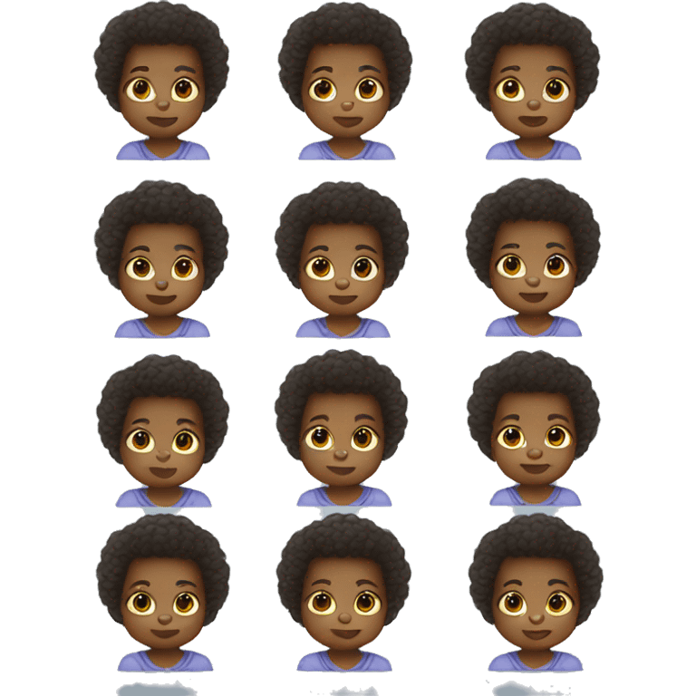 African American toddler  emoji