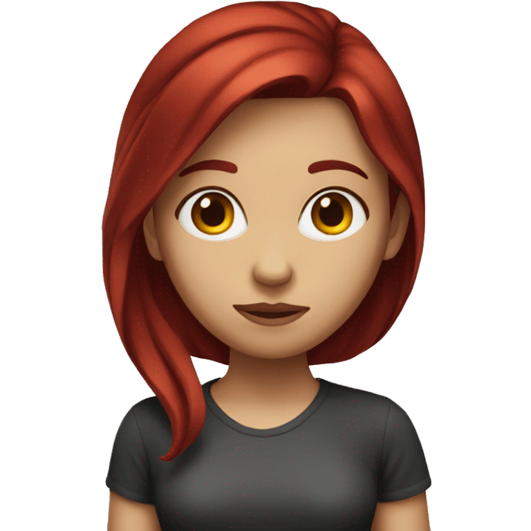 dark red hair girl  emoji