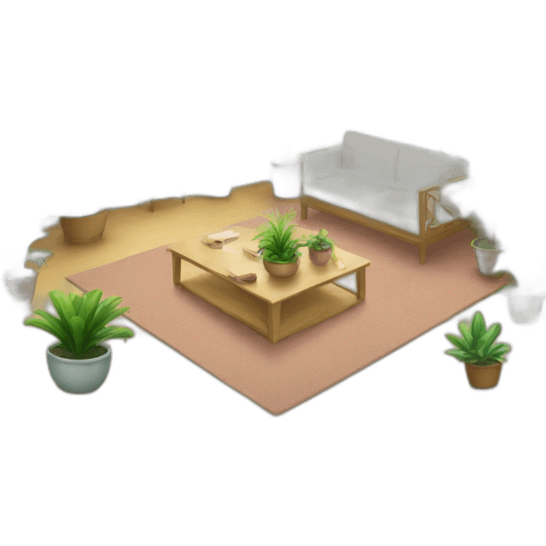 Room with plants emoji