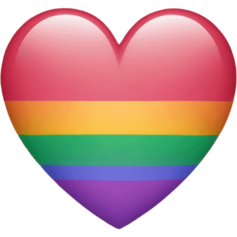 heart emoji with the lesbian flag inside emoji