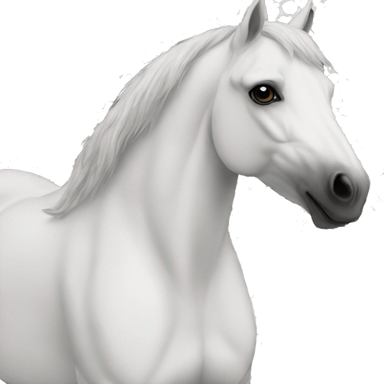 White Horse With black dots on the skin  emoji