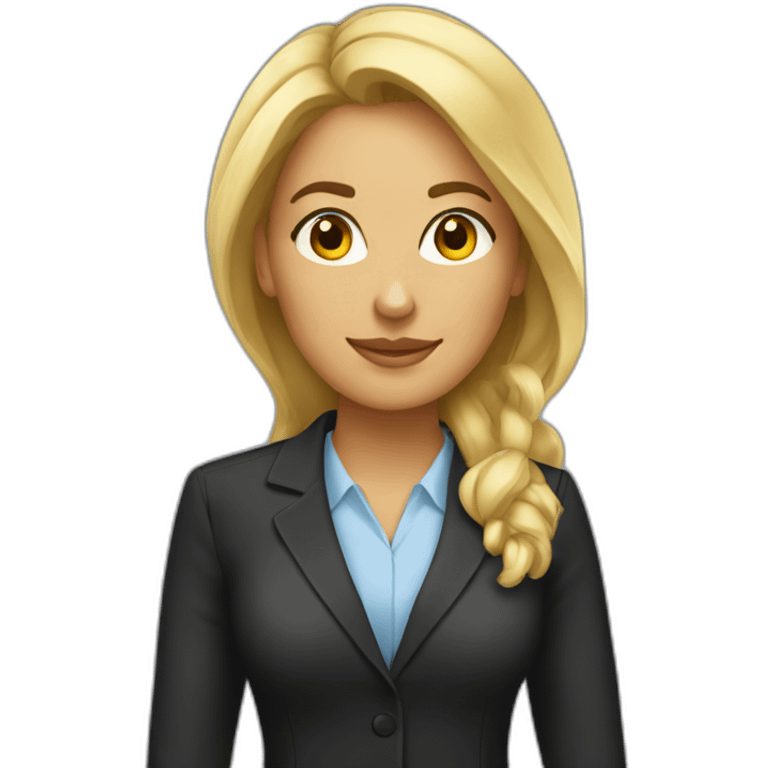 community manager woman caucasic black air emoji