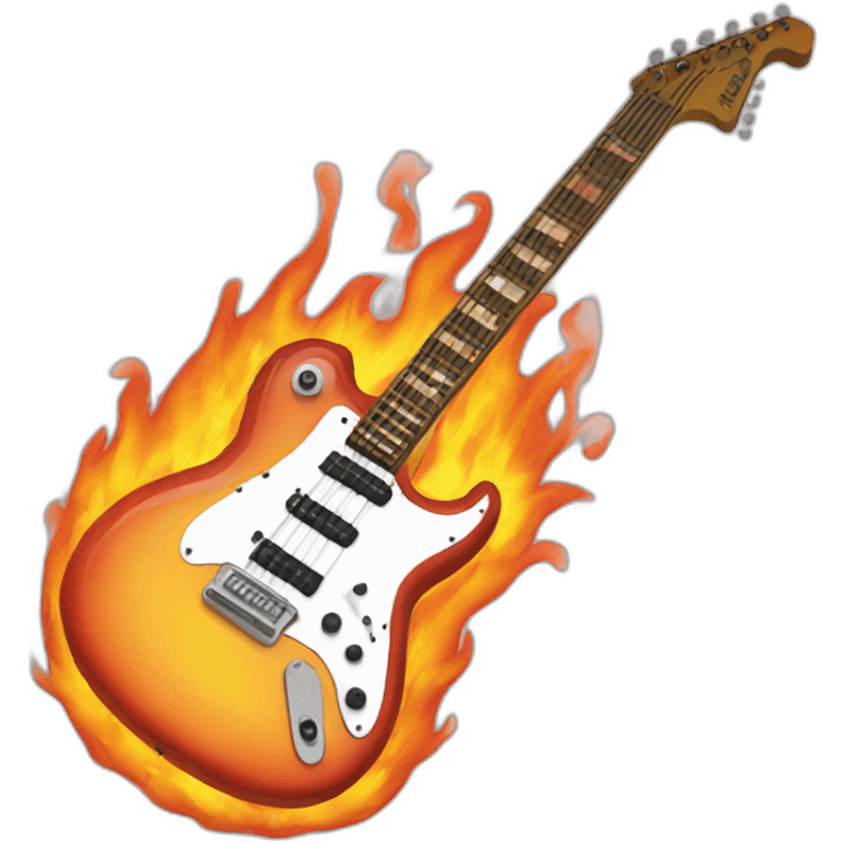 Electric Guitar on fire emoji emoji