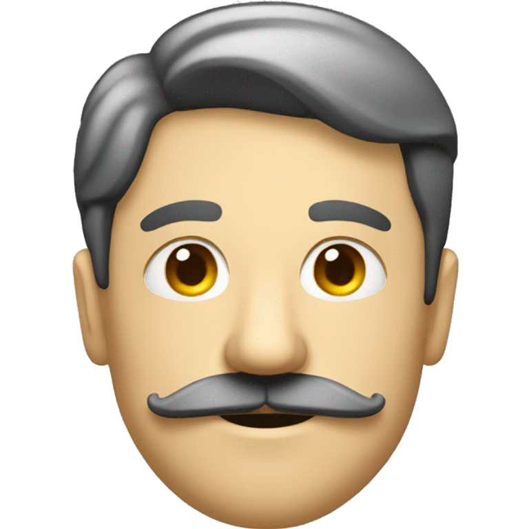 Homme avec une moustache carre emoji