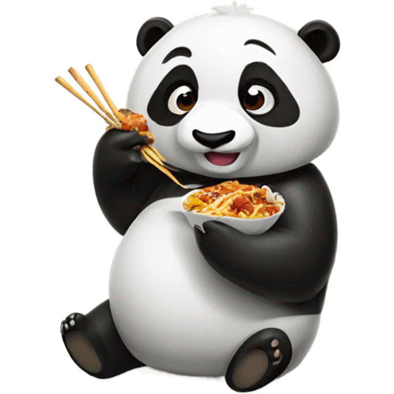 Panda eating Panda Express  emoji