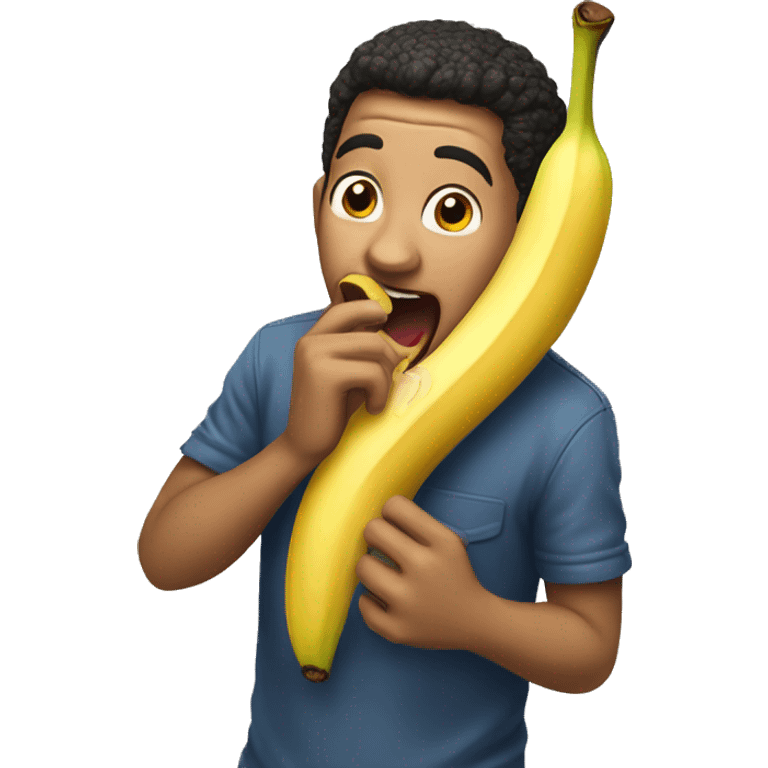 Licking banana  emoji