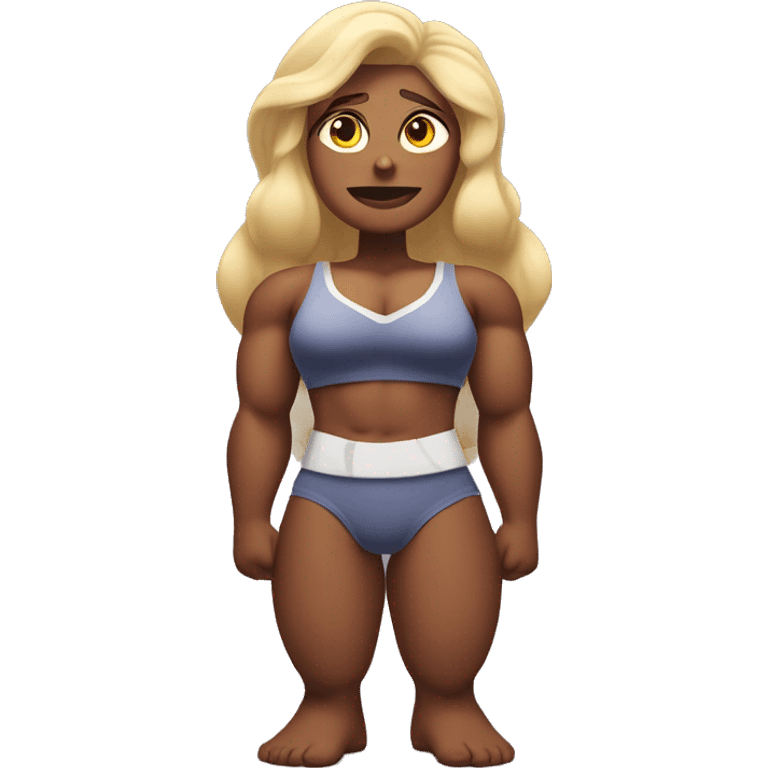 muscular gargantuan extremely muscular massive giant female woman emoji