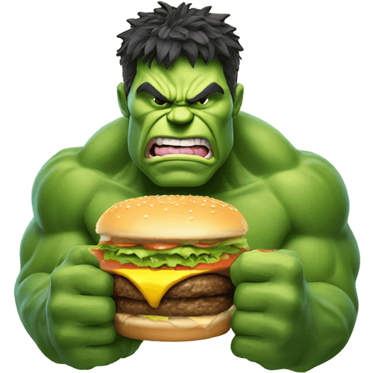 Hulk eating burger  emoji