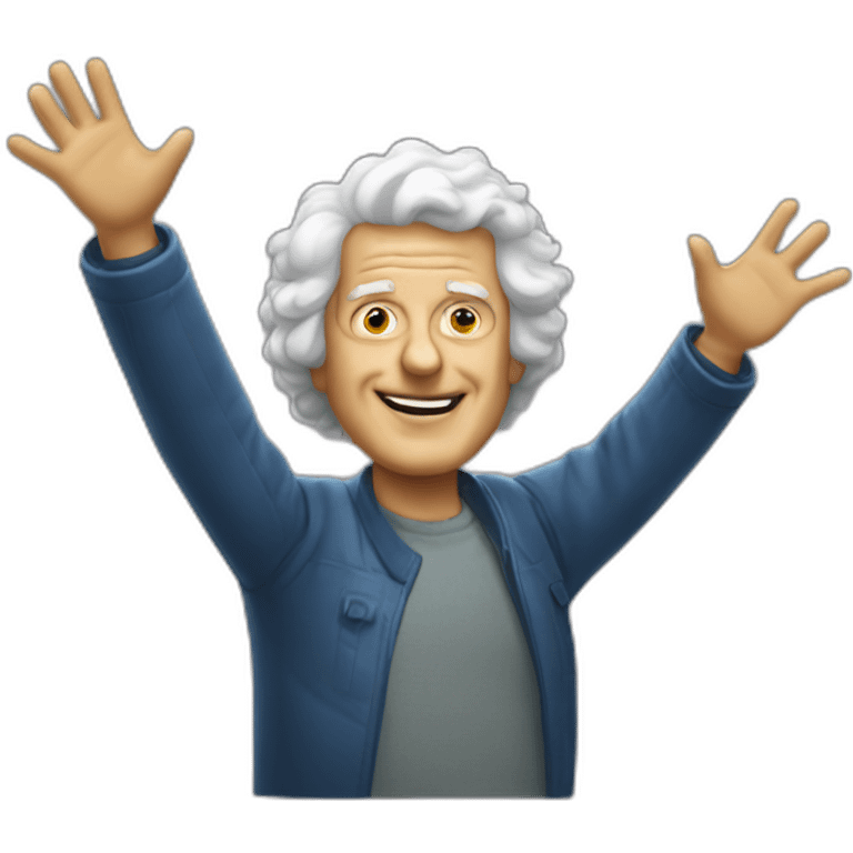 Bob Moog waving emoji