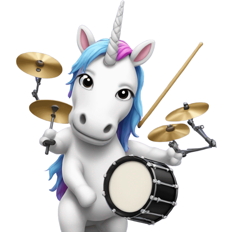 unicorn playing drums  emoji