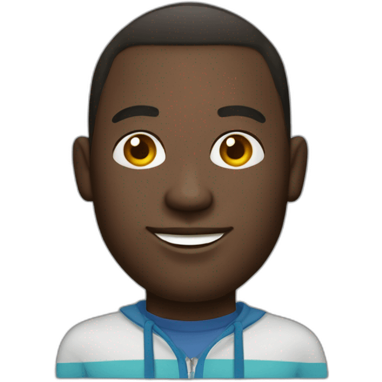 fair complexion male African manager in beach wear emoji