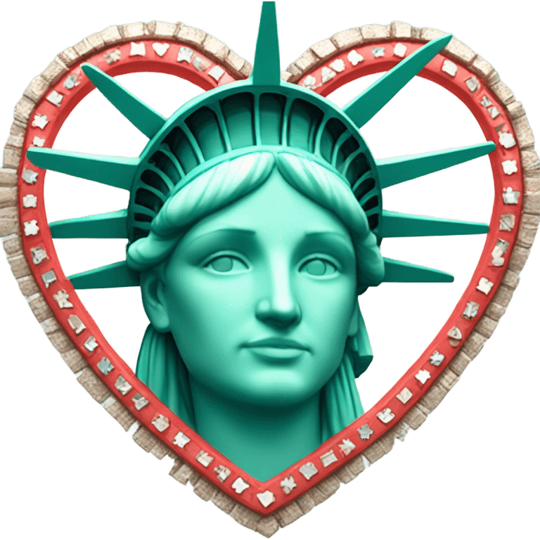 Statue of liberty love emoji