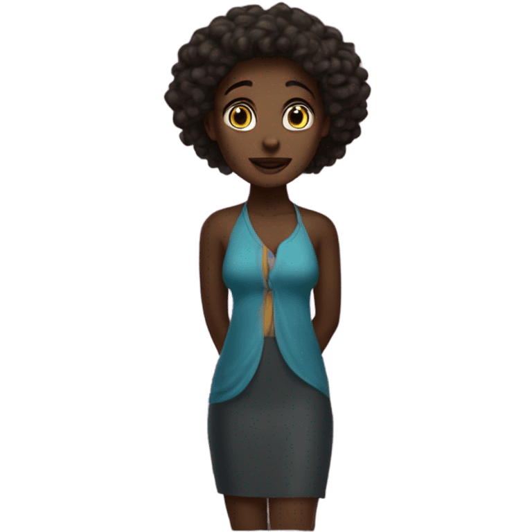 dark-skinned beauty in doorway emoji