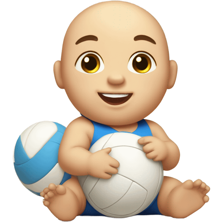 Cute fat baby voleyball emoji