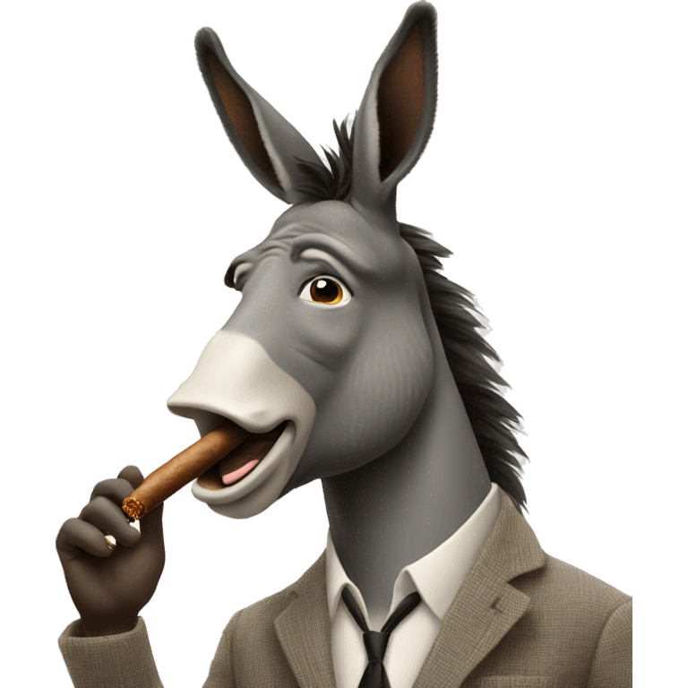 donkey smoking cigar emoji