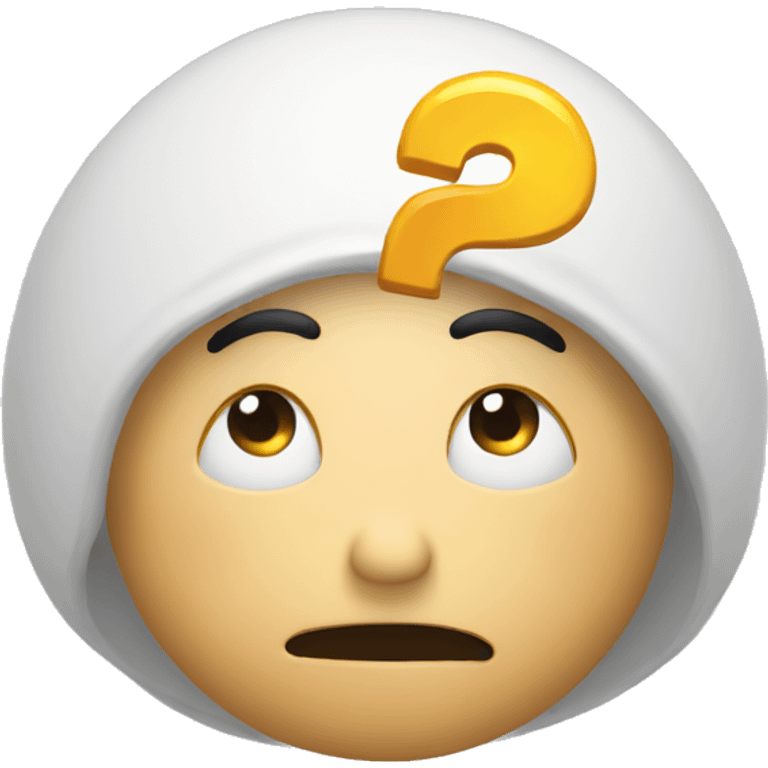 thinking face with question mark emoji