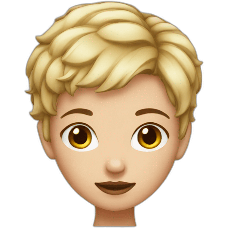 Short hair girl emoji