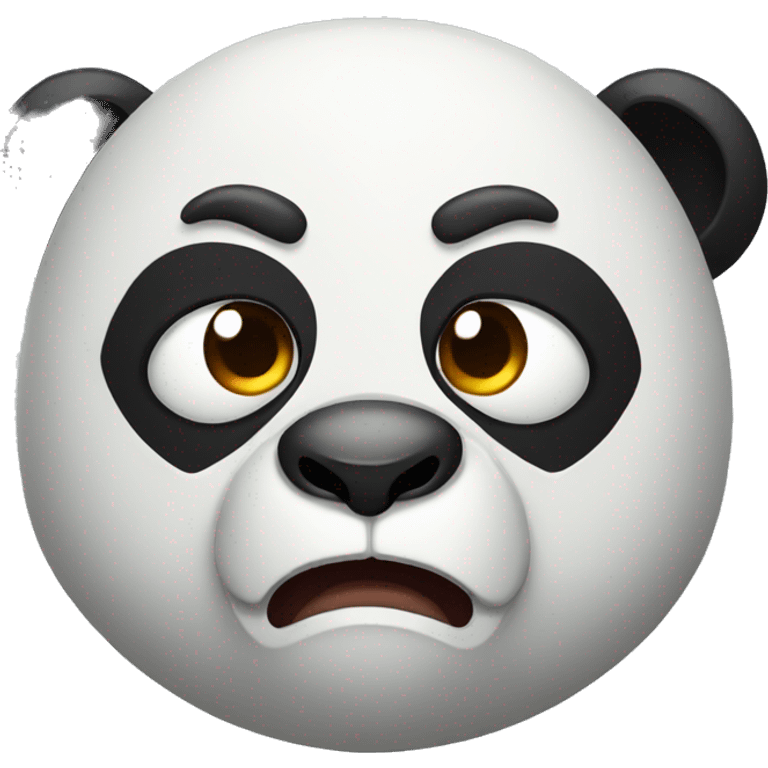 Cute angry panda emoji