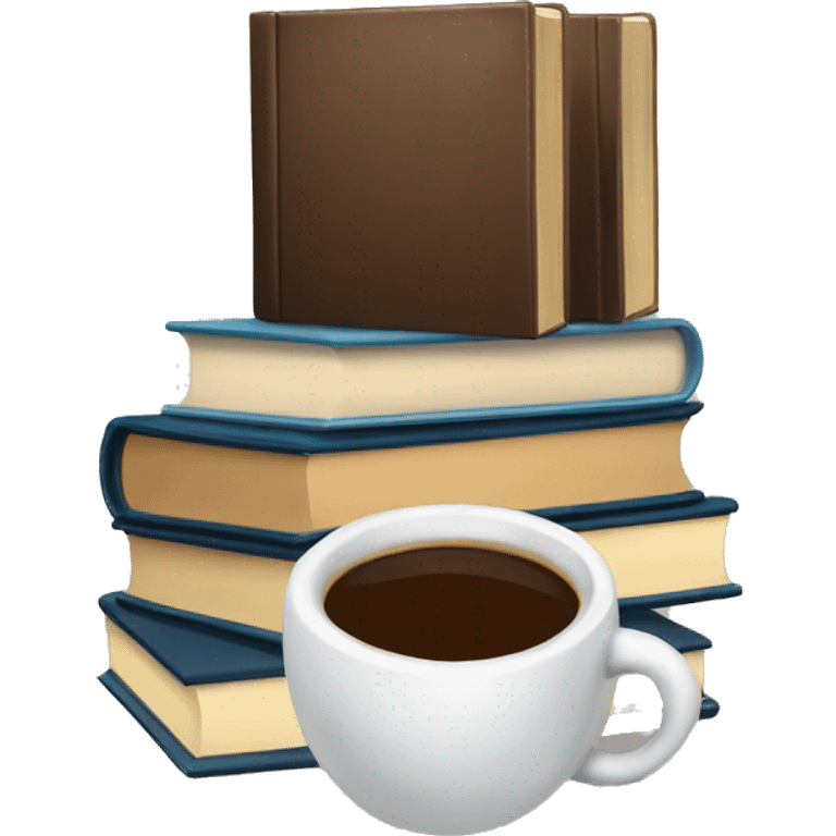 Books and coffee emoji