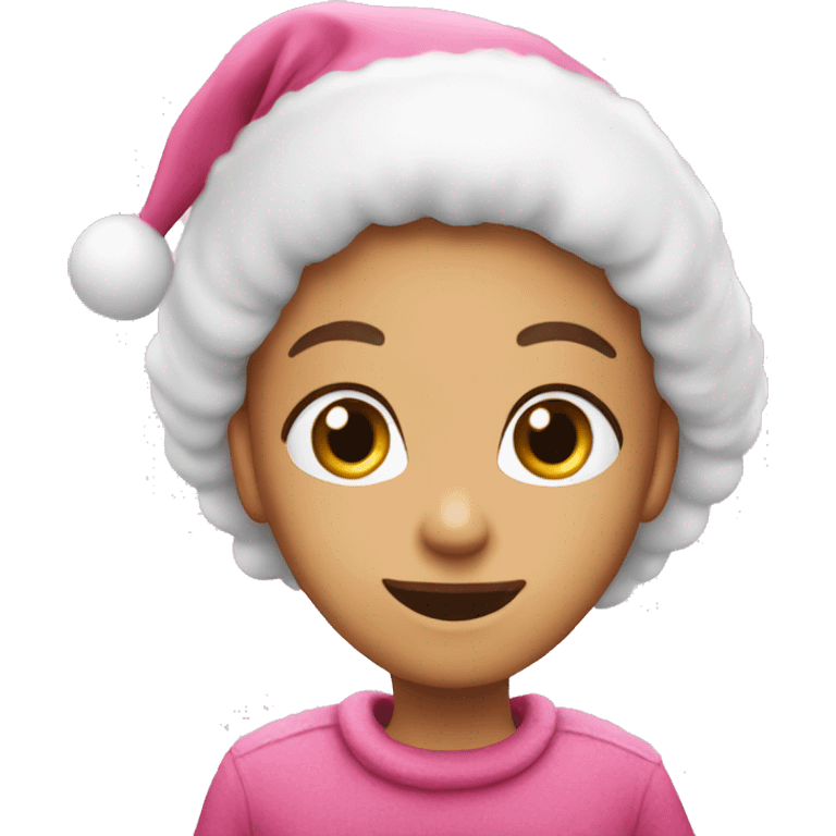 Pink christmas emoji