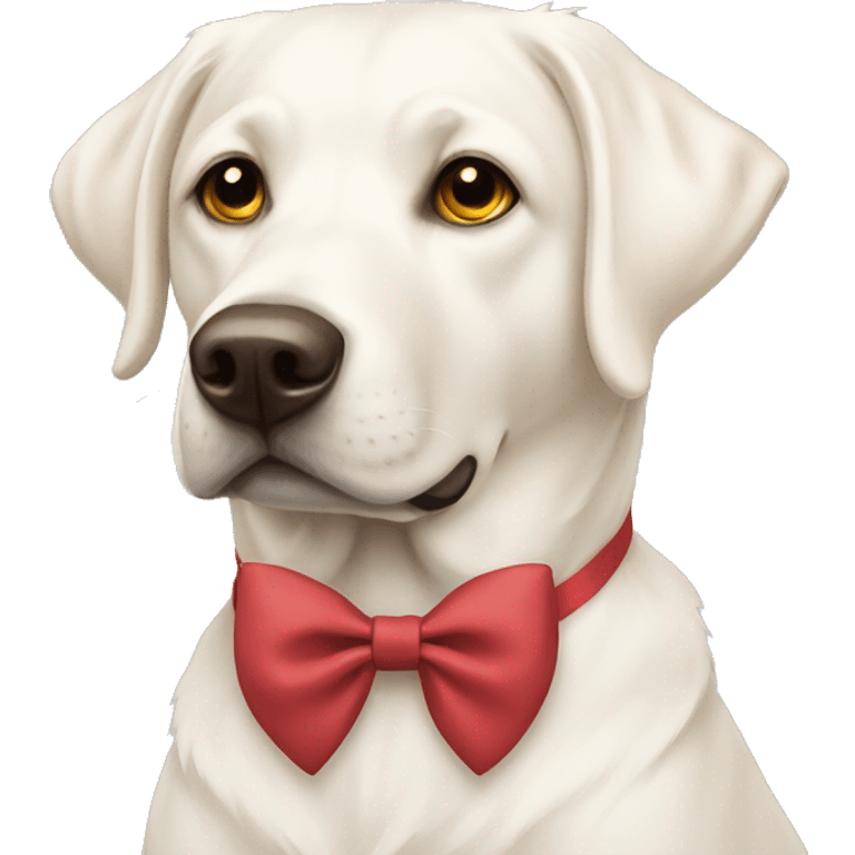 White lab with bow emoji