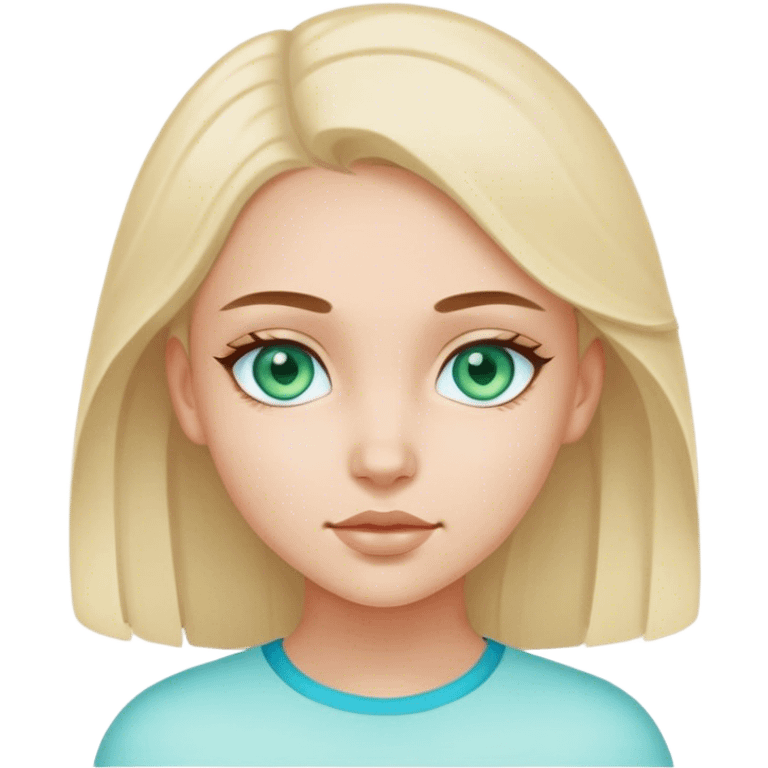 Girl blue-green eyes clean girl emoji