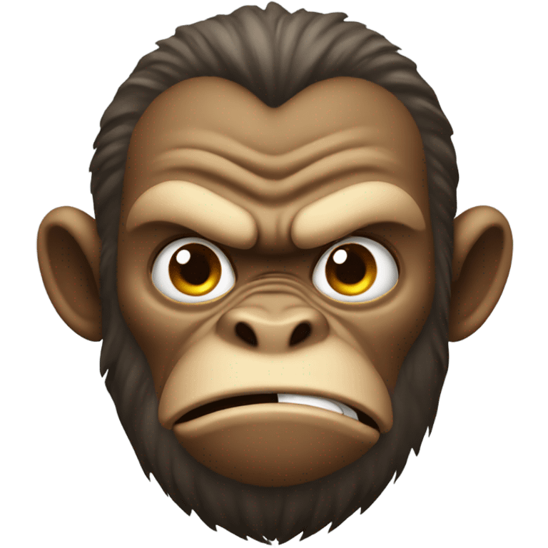 angry monkey with a big beard emoji