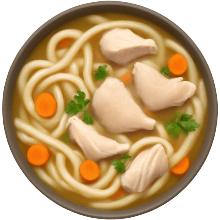 Homemade chicken noodle soup emoji