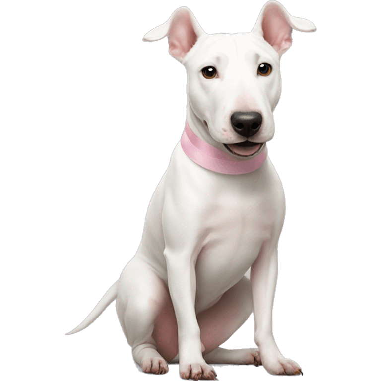 white bull terrier ballerina  emoji